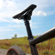 A photo of the seat post on a Specialized e-bike.